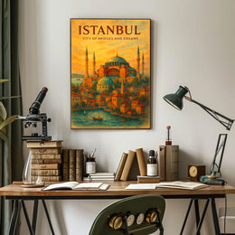 City of Bridges and Dreams Istanbul Poster