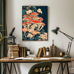 Enchanted Forest Mushrooms Wall Art Print