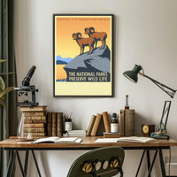 Preserve Wildlife in National Parks Poster PosterGoat