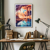 Carlsbad Caverns Travel Poster Vintage Wall Art