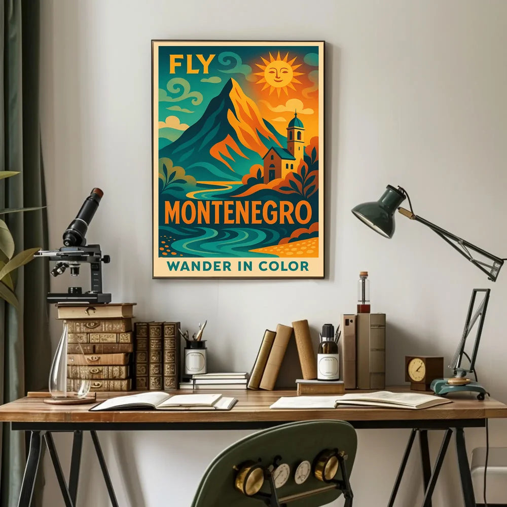 Montenegro Adventure Vintage Travel Poster PosterGoat
