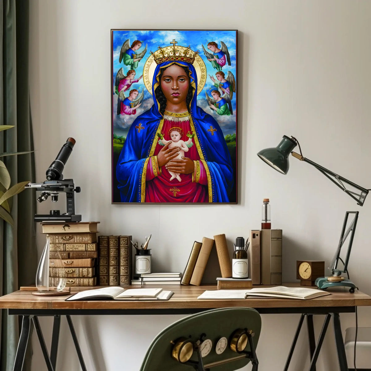 Virgin Mary Angels Poster