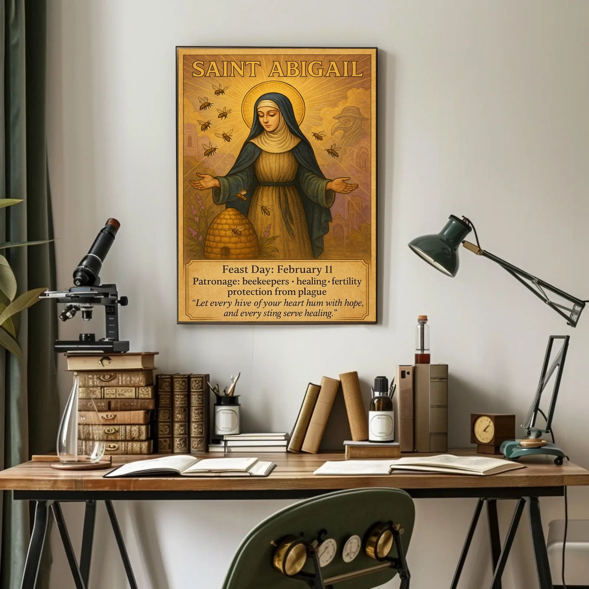 Saint Abigail Beekeepers Bees Beehive Poster