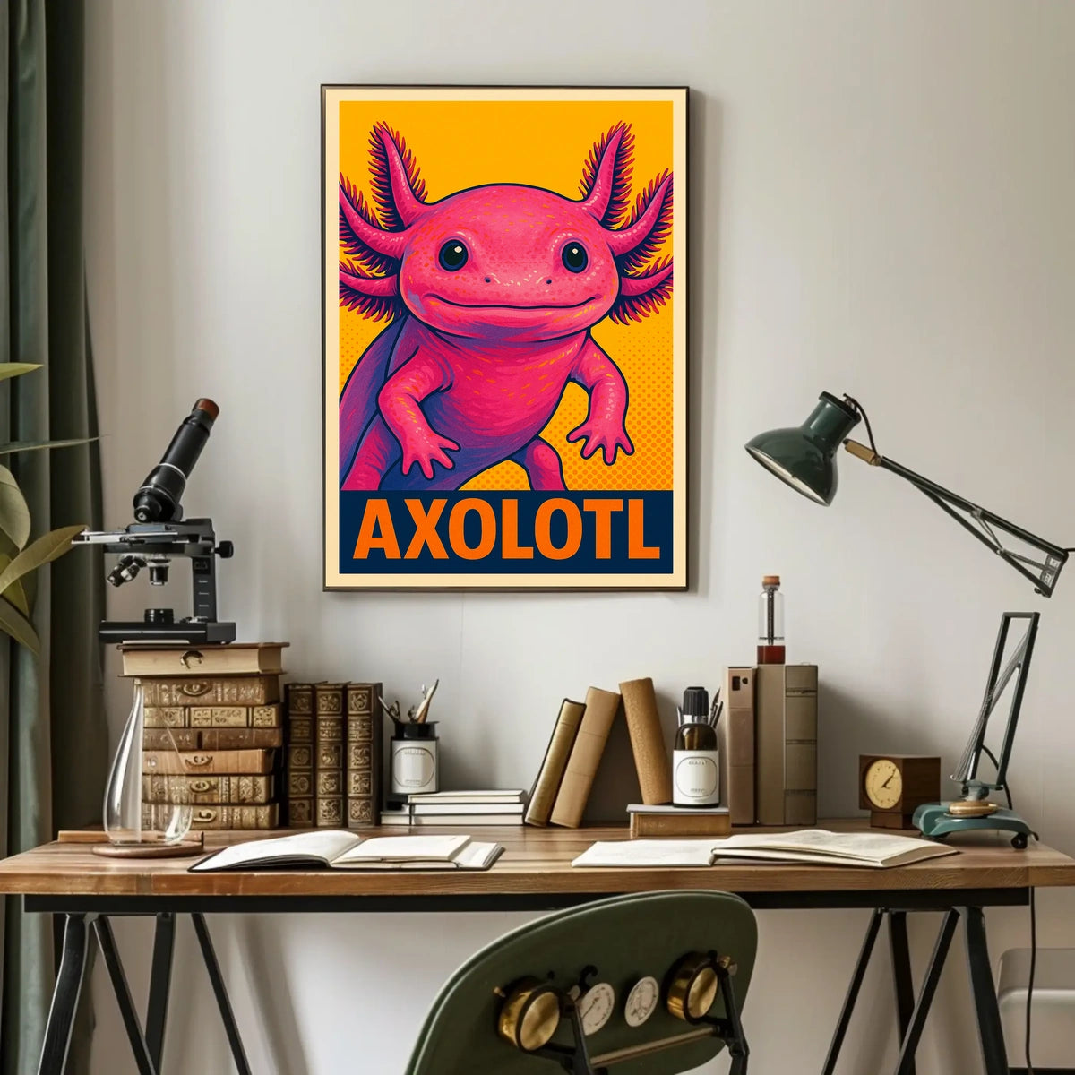 Axolotl Pop Art Poster