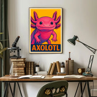 Axolotl Pop Art Poster