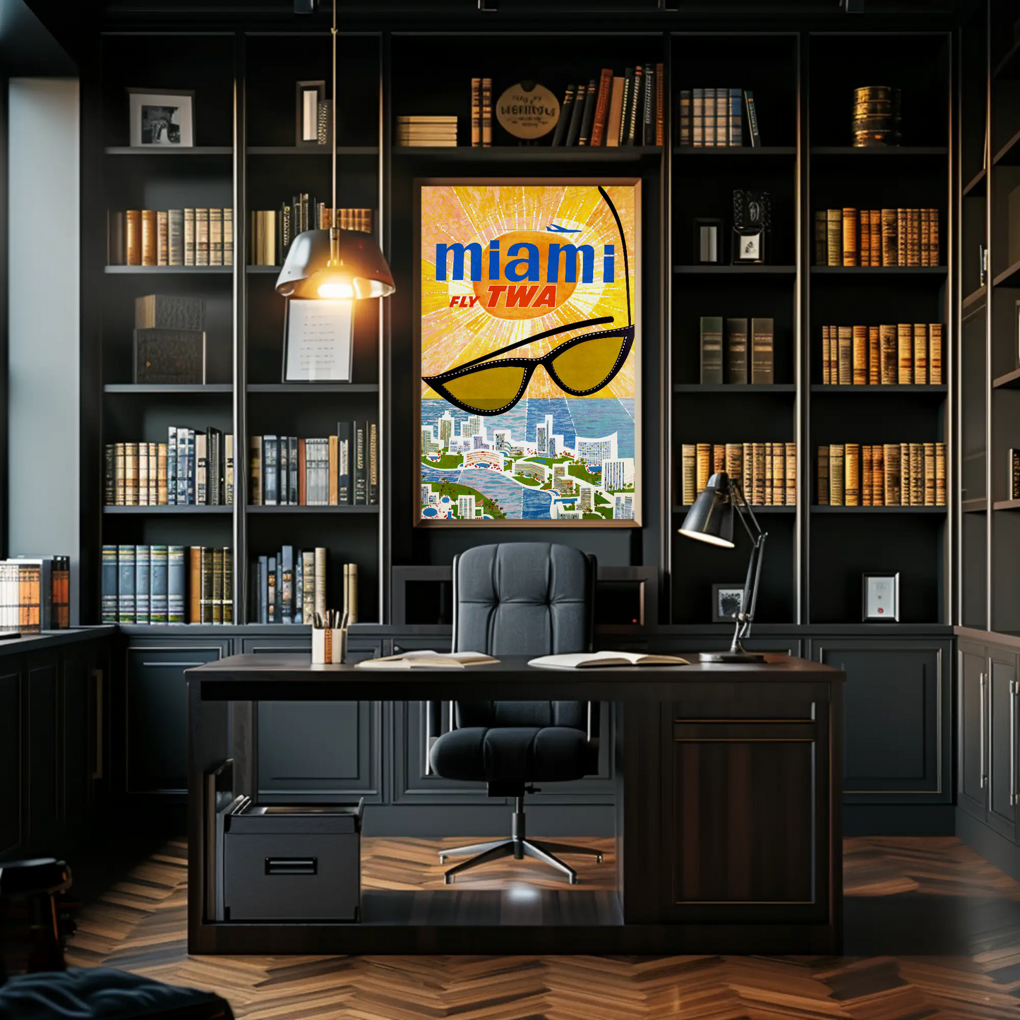 Miami Fly TWA Travel Poster