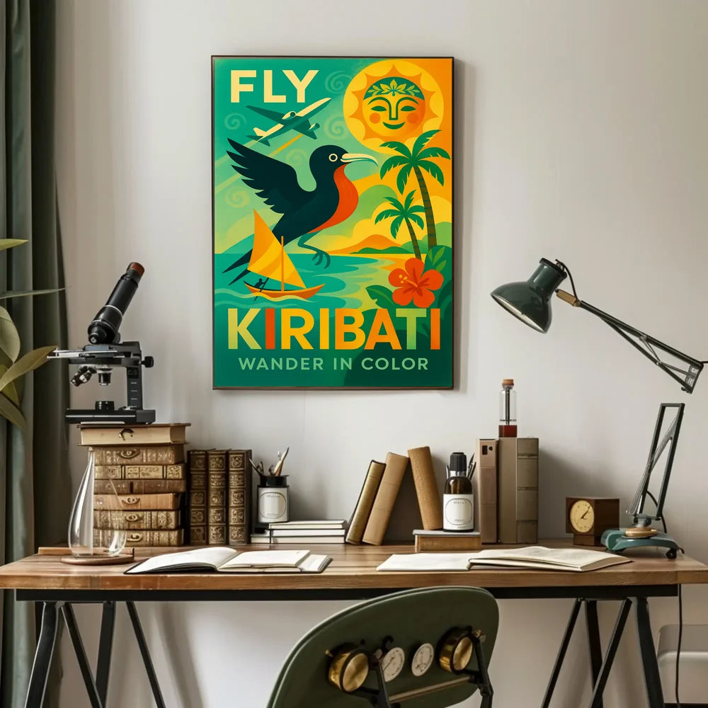 Vibrant Kiribati Travel Poster With Retro Modern Charm PosterGoat