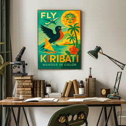 Vibrant Kiribati Travel Poster With Retro Modern Charm PosterGoat