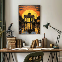 Sunset At The Brandenburg Gate Poster