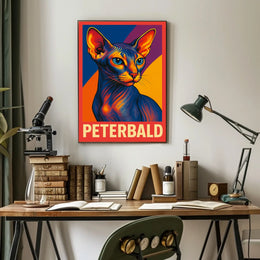 Peterbald Cat Art Poster
