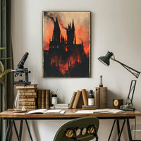Enchanted Castle Silhouette Poster PosterGoat