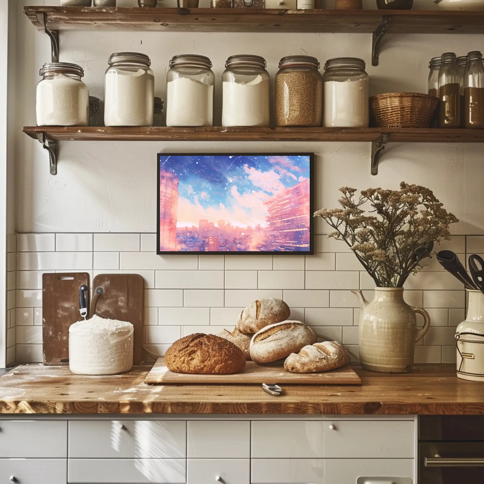 Dreamy Urban Skyline Poster