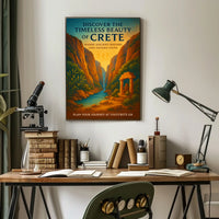 Crete's Ancient Beauty Serene Vintage Travel Poster