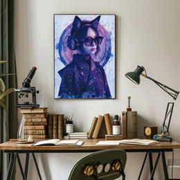 Futuristic Fashion Portrait Art Print for Home Decor PosterGoat