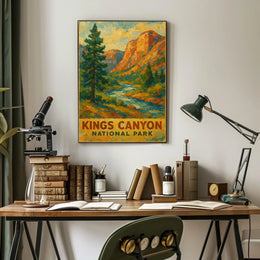 Kings Canyon National Park Scenic Realism Travelers Poster