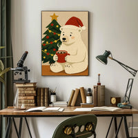 Cozy Christmas Bear Poster