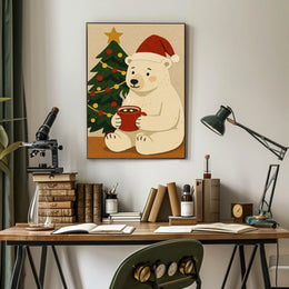 Cozy Christmas Bear Poster