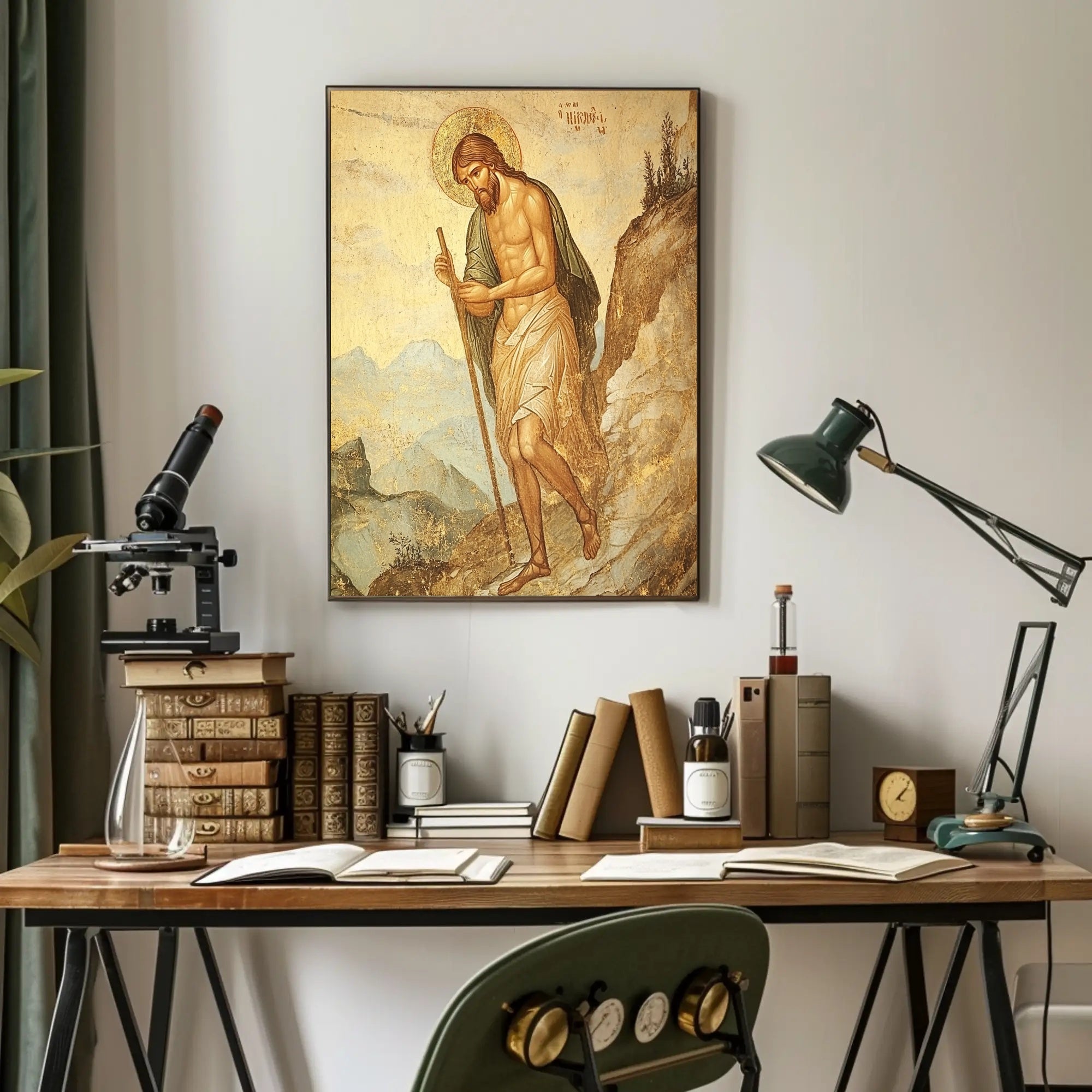 Religious Iconographic Art Print in Historical Heritage Poster
