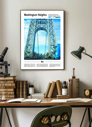 Washington Heights New York Landmark Travel Poster