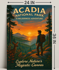 Acadia National Park Sunset Adventure National Park Poster