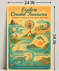 Explore Coastal Treasures Wall Art Print PosterGoat