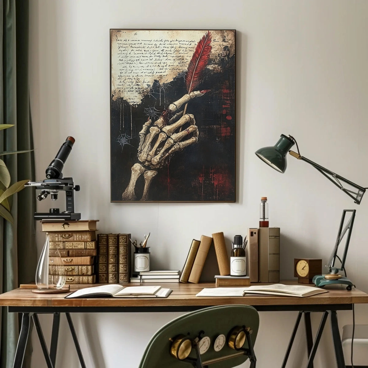 Gothic Fantasy Vibe Skeleton Hand Artistic Poster