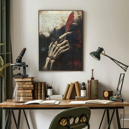 Gothic Fantasy Vibe Skeleton Hand Artistic Poster