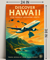 Discover Hawaii Travel Poster Art Print PosterGoat
