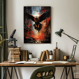The Majestic Eagle In Urban Chaos Poster PosterGoat