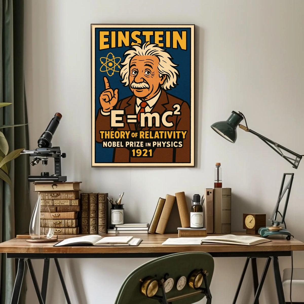 Einstein Relativity Vintage Science Study Decor Poster