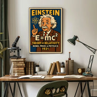 Einstein Relativity Vintage Science Study Decor Poster
