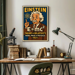 Einstein Relativity Vintage Science Study Decor Poster