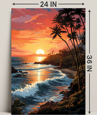 Tropical Sunset Serenity Poster