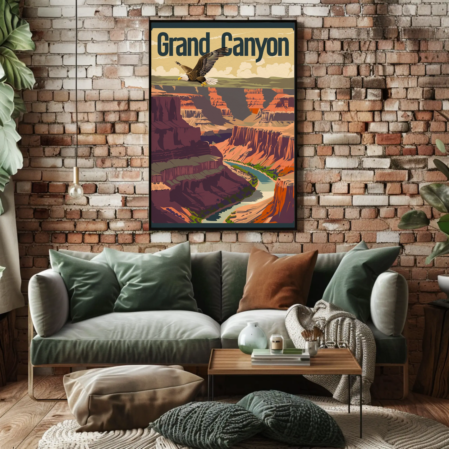 Grand Canyon Vintage Poster - Eagle Flight