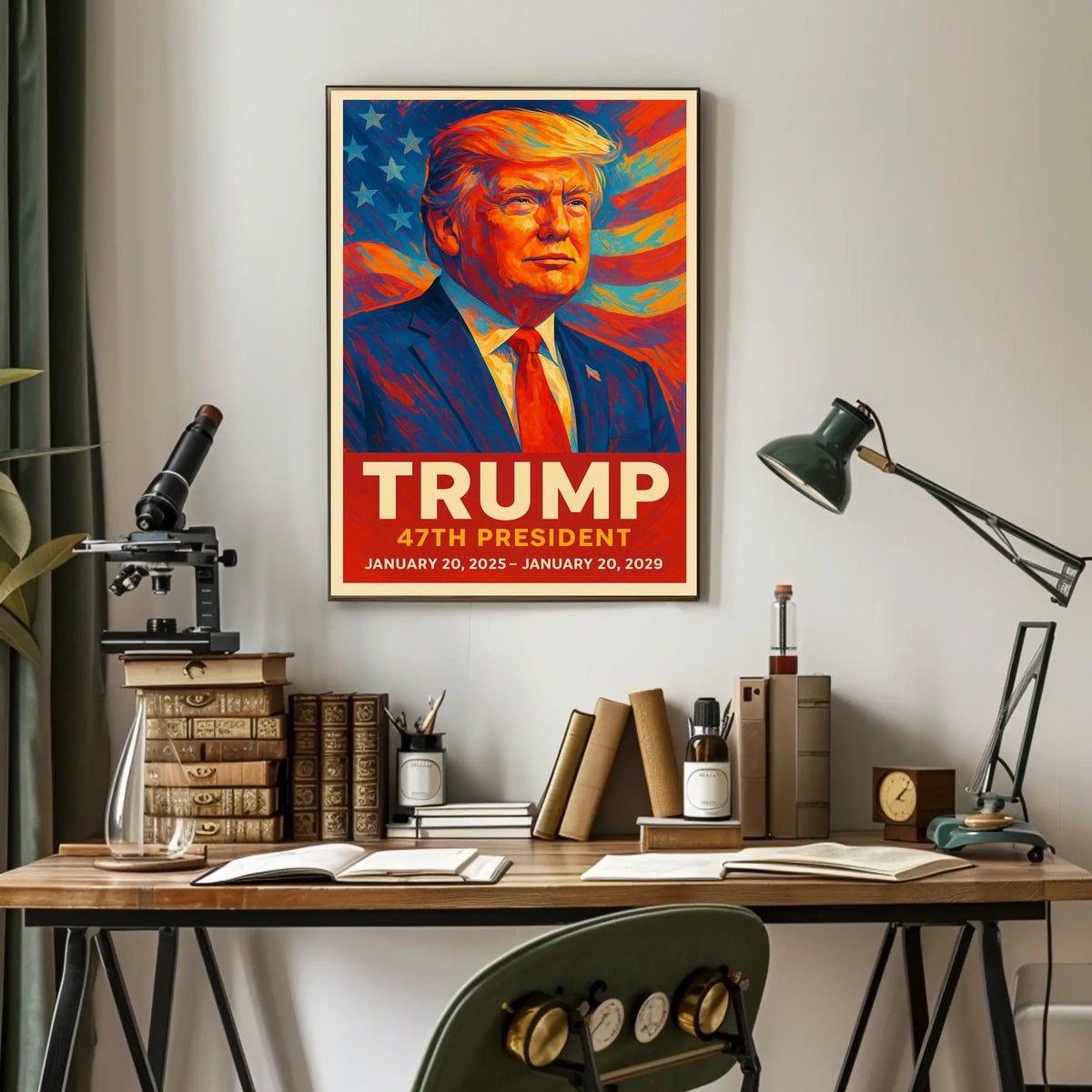 Trump Forty Seventh President Patriotic Wall Art Poster