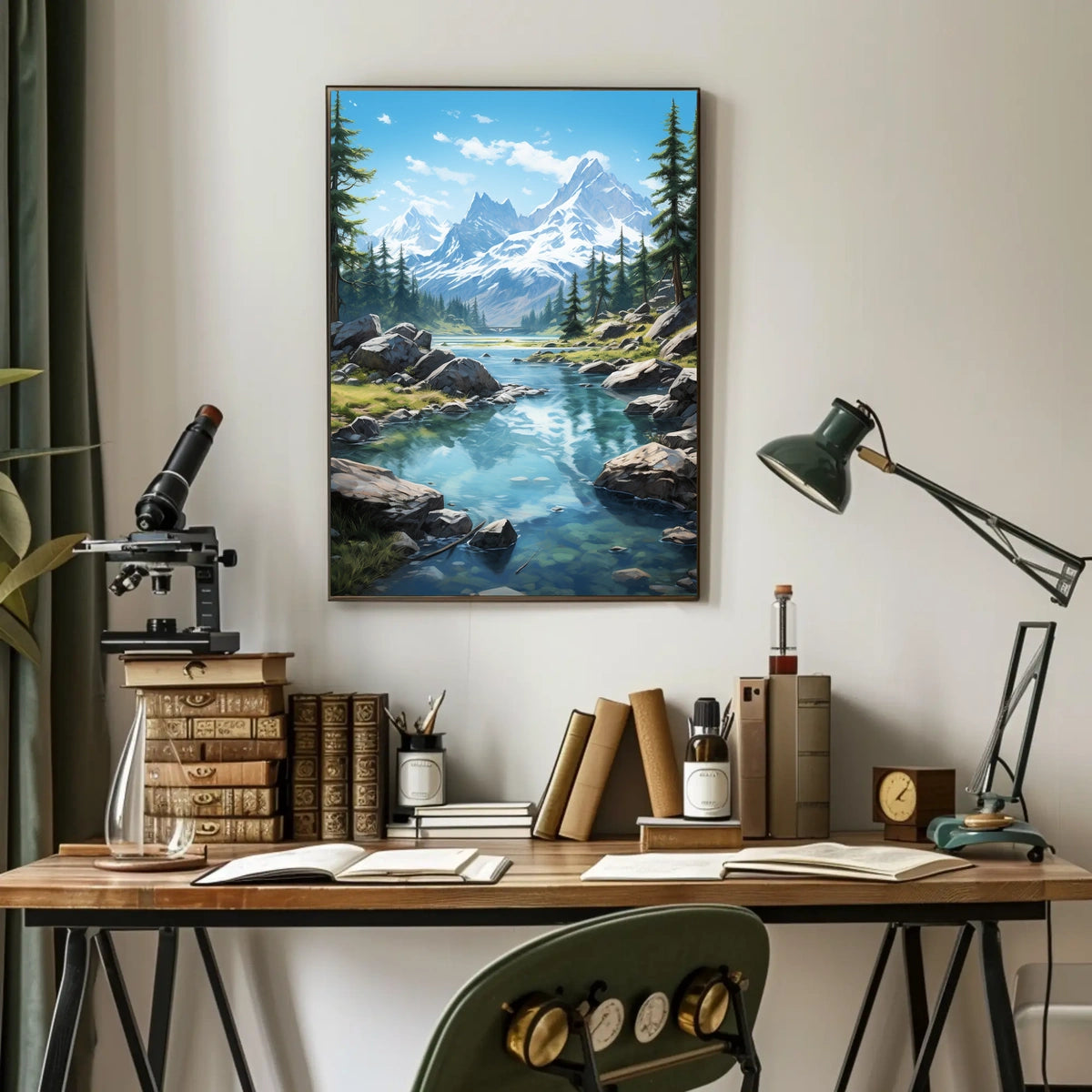 Tranquil Mountain Landscape Poster