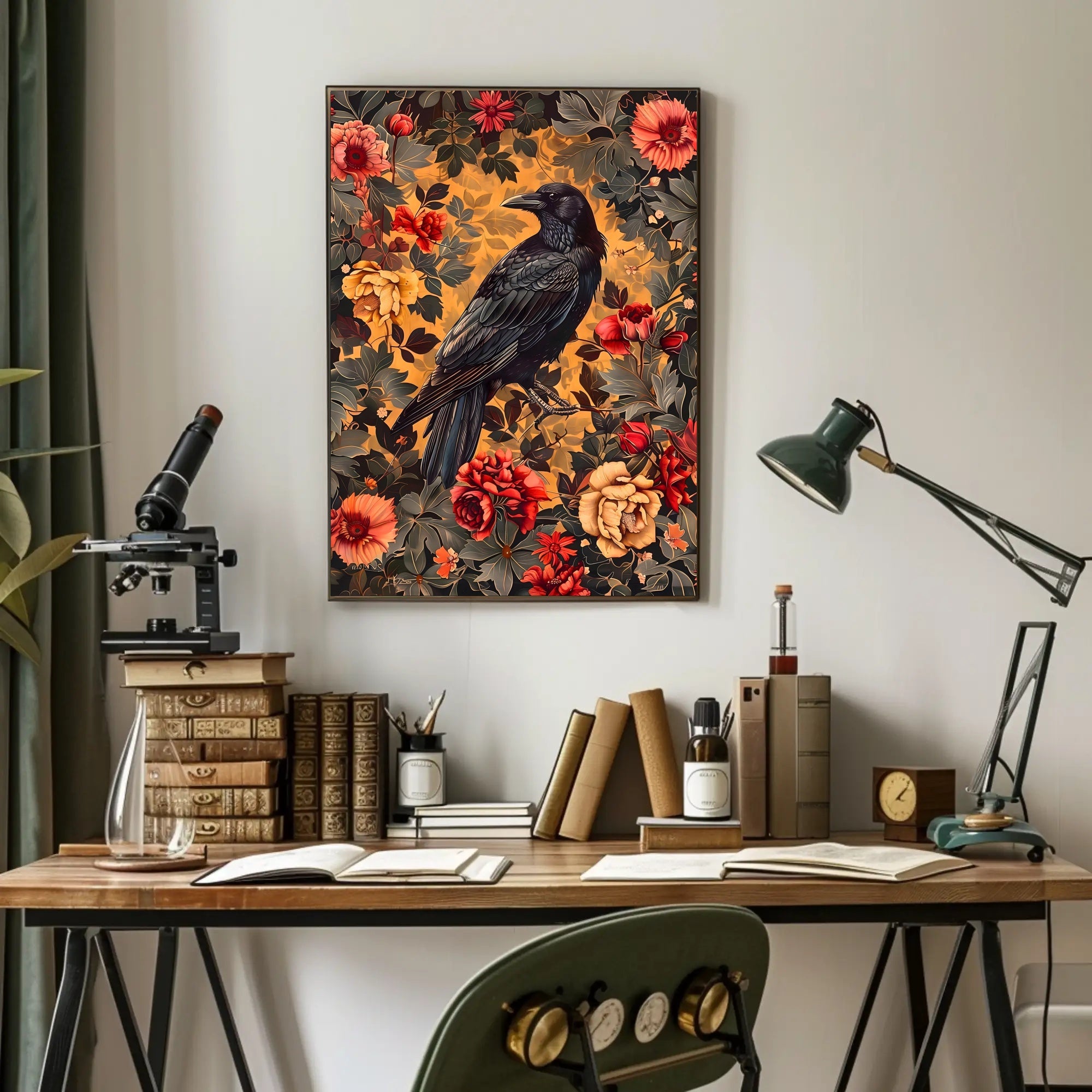 Majestic Raven Wall Art Print for Home Decor