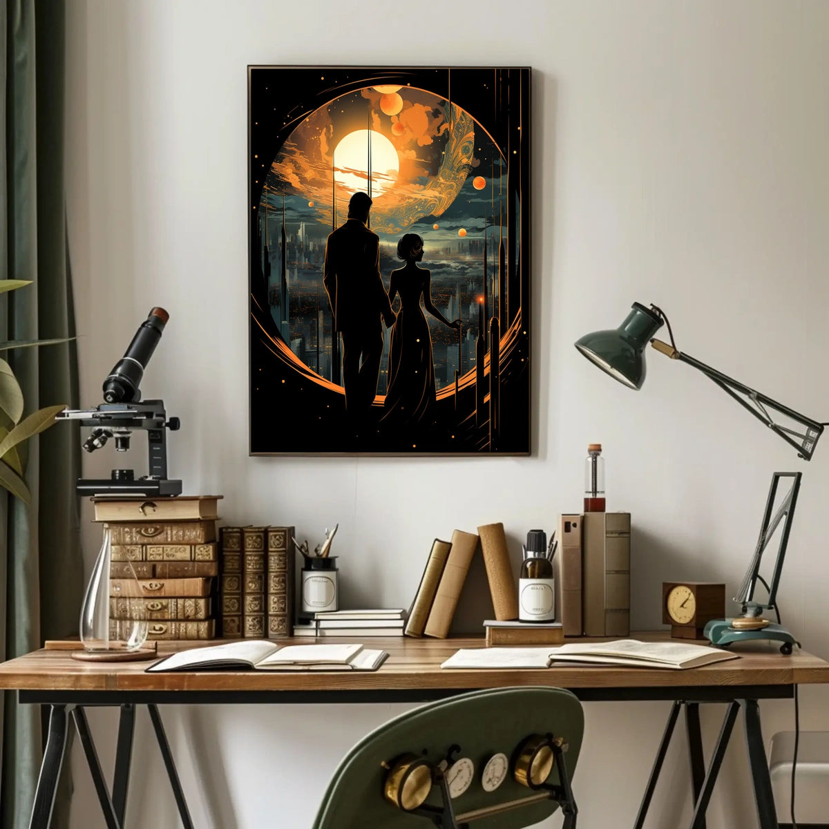 Celestial Cityscape Poster