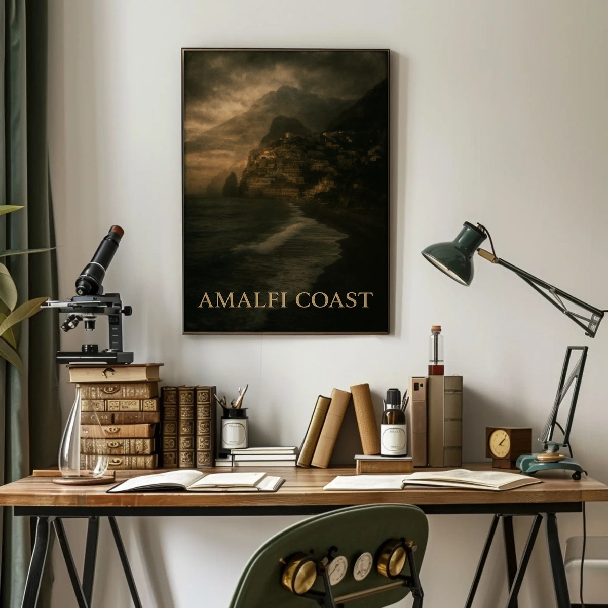 Amalfi Coast Poster Wall Art 18x24 Cliffside Mediterranean