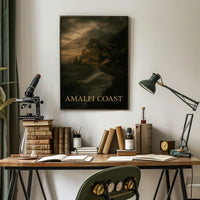 Amalfi Coast Poster Wall Art 18x24 Cliffside Mediterranean
