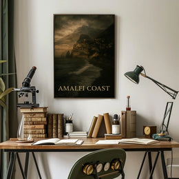 Amalfi Coast Poster Wall Art 18x24 Cliffside Mediterranean