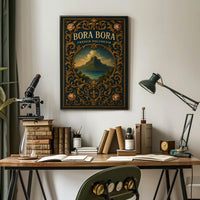 Bora Bora Vintage Travel Paradise Poster PosterGoat