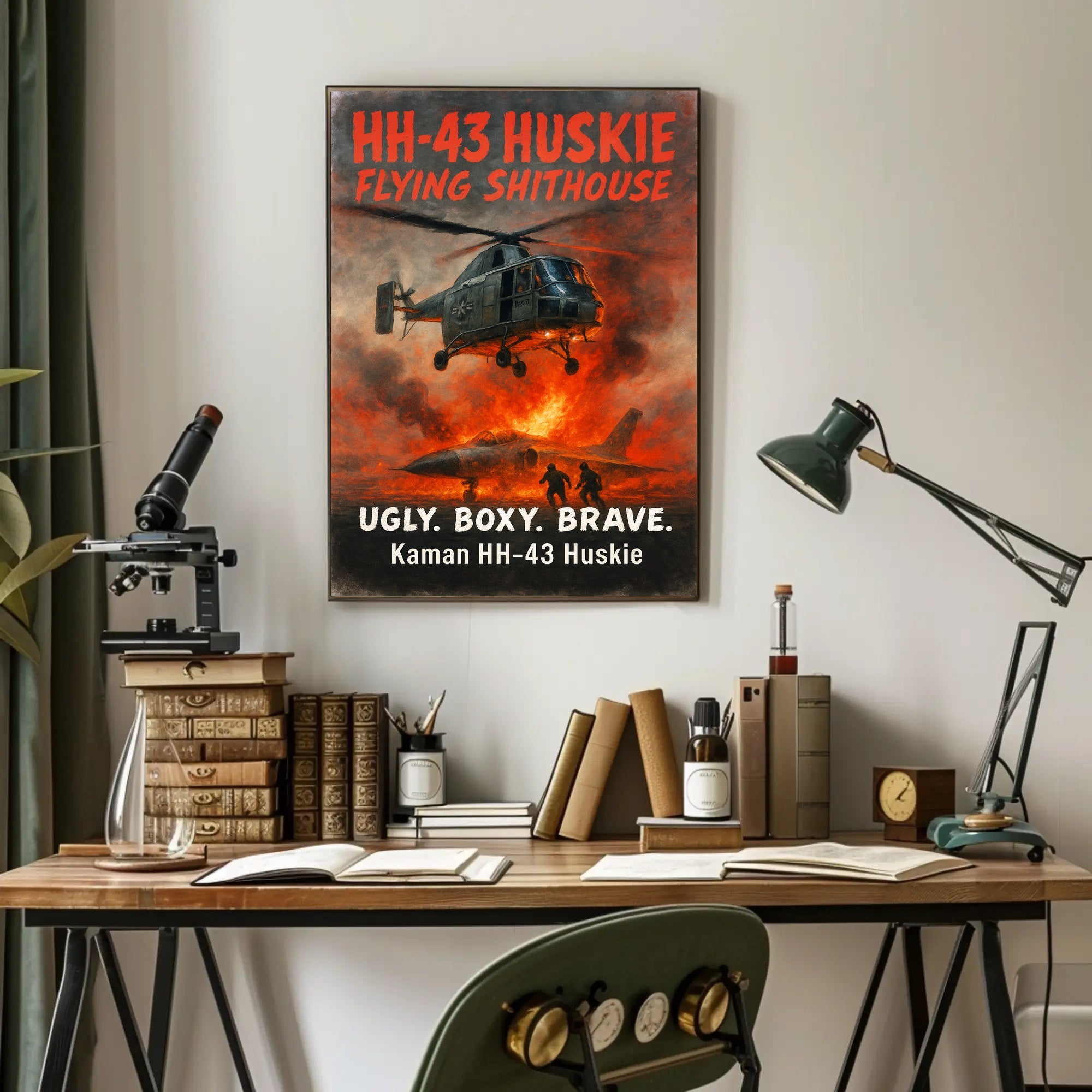 Kaman HH-43 Huskie Ugly. Boxy. Brave Poster PosterGoat