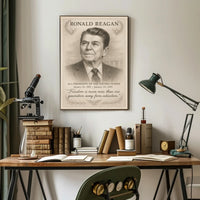 Ronald Reagan 40th President Sketch Poster Wall Art Print PosterGoat