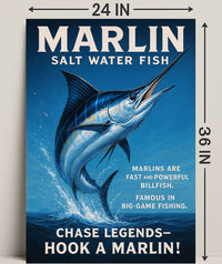 Marlin Saltwater Adventure Poster PosterGoat