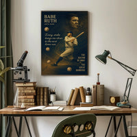 Babe Ruth Vintage Baseball Legend Sports Poster