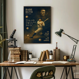 Babe Ruth Vintage Baseball Legend Sports Poster