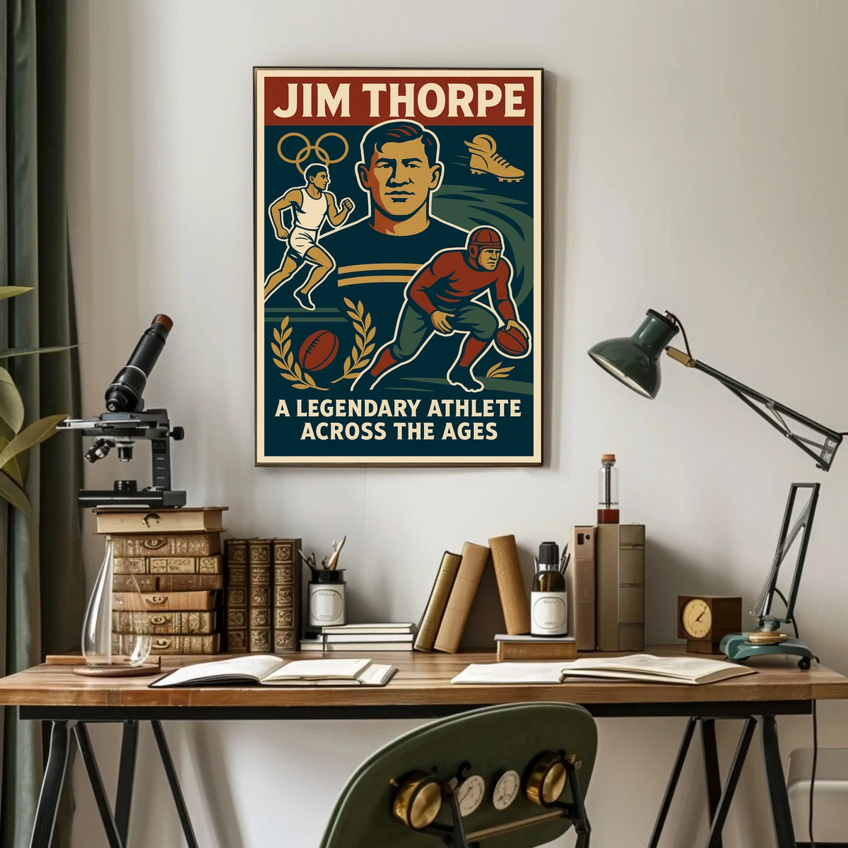 Celebrating a Sports Icon Jim Thorpe Poster