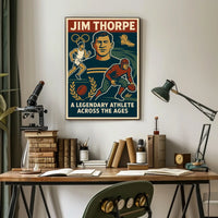 Celebrating a Sports Icon Jim Thorpe Poster