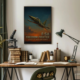 F-5A Freedom Fighter Aviation History Military Recruitment Poster